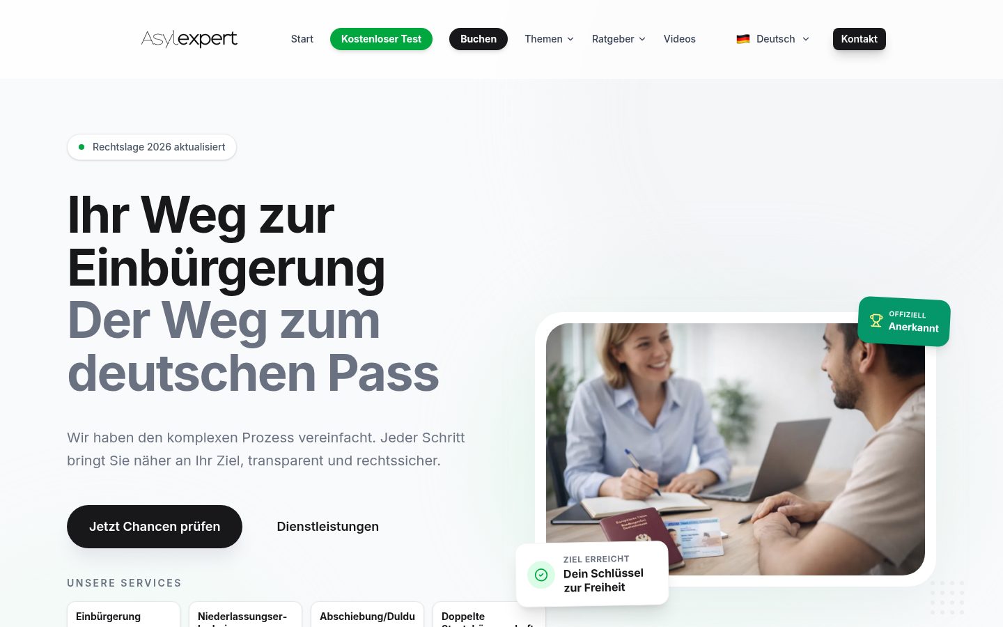 Asylexpert, Rechtsberatung & Kanzlei: Website von Pixylmedia